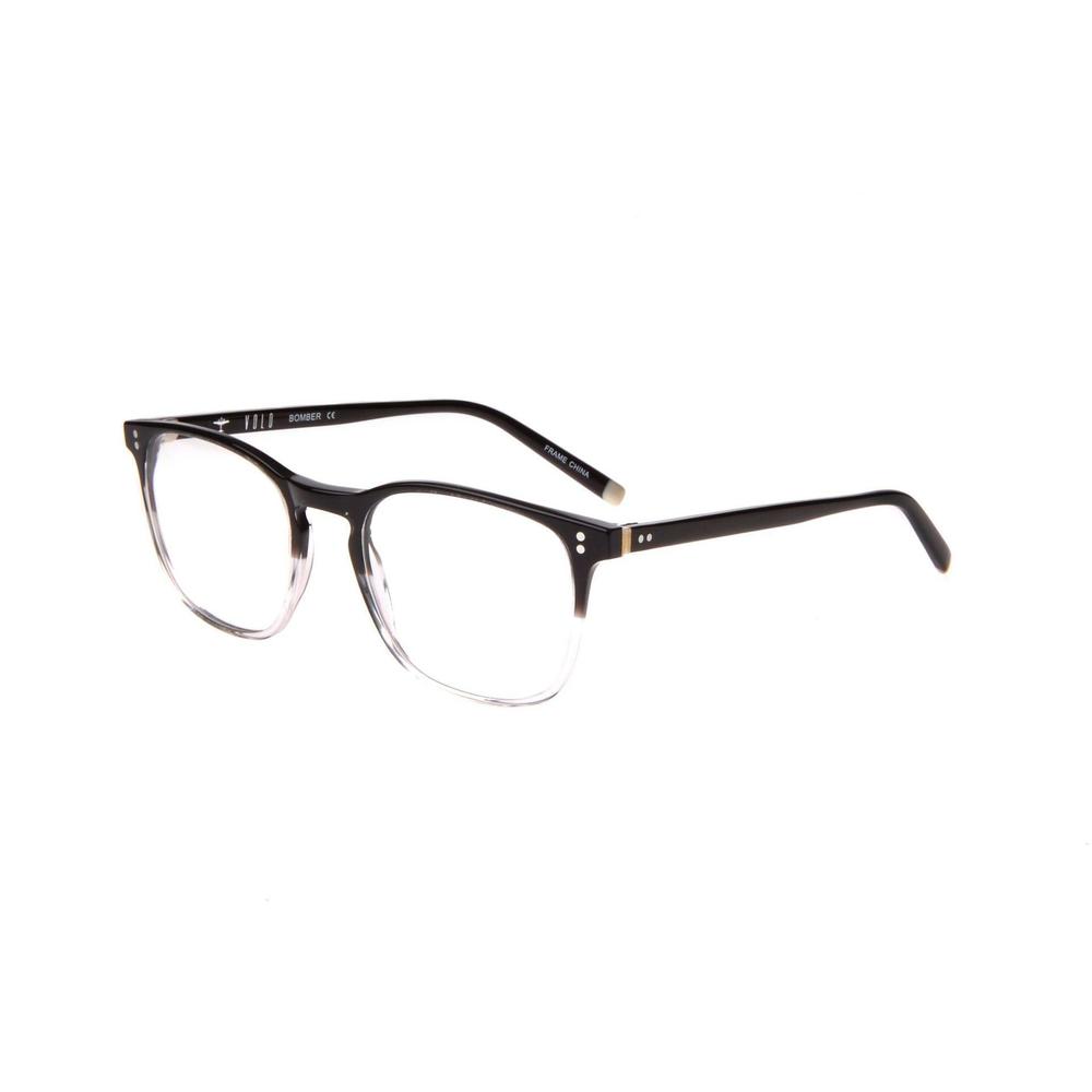 NEW Thin & Light VOLO Black & Clear BOMBER Eyeglasses 51/20/150
